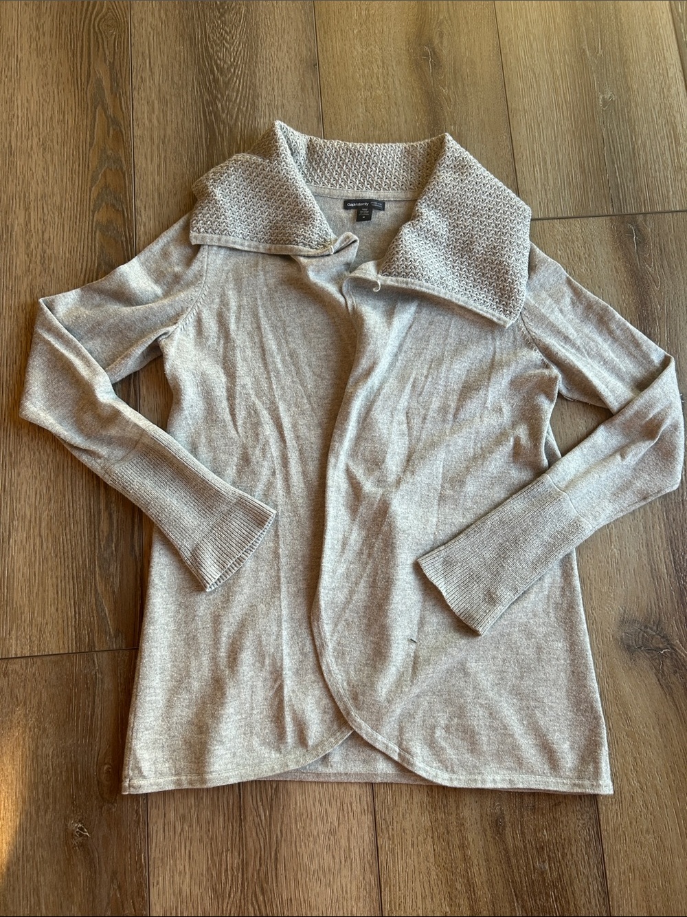 ••GapMaternity•• Light Gray Open-Front Knit Cardigan